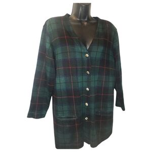 Vintage plaid Button up Oversized shacket